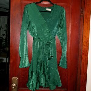 Altar’d State Women’s Green Long Sleeve Wrap Dress – Size Medium